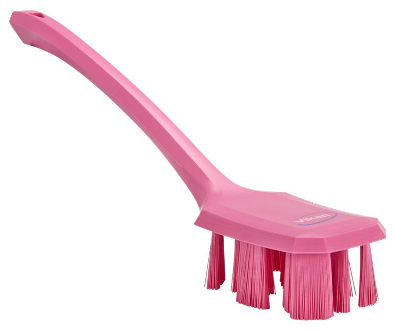 Vikan UST Hand Brush w/long Handle 395mm, Hard