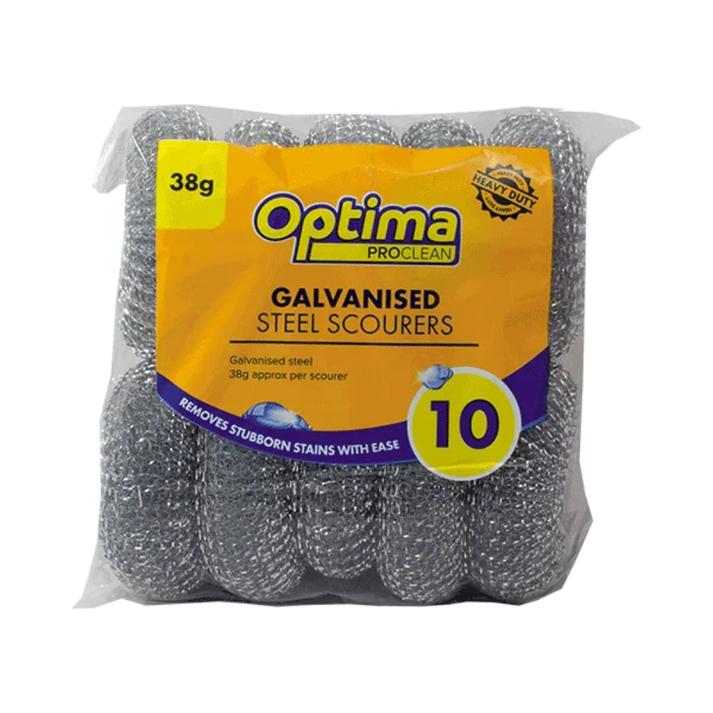 Optima Proclean Galvanised Steel Scourer 38g - Pk10