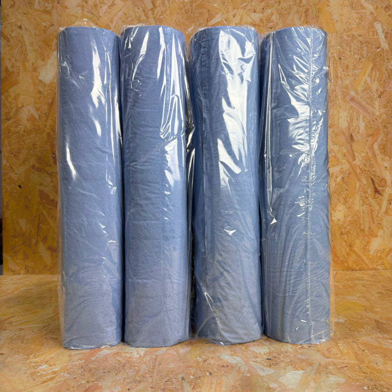 2Ply Blue Embossed Couch Roll - 40m x 500mm - 12 Rolls