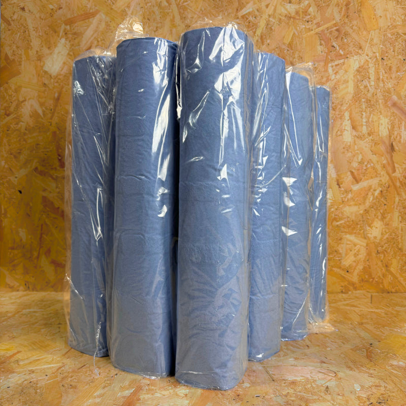 Pallet of 2Ply Blue Embossed Couch Roll - 40m x 500mm - 12 Rolls