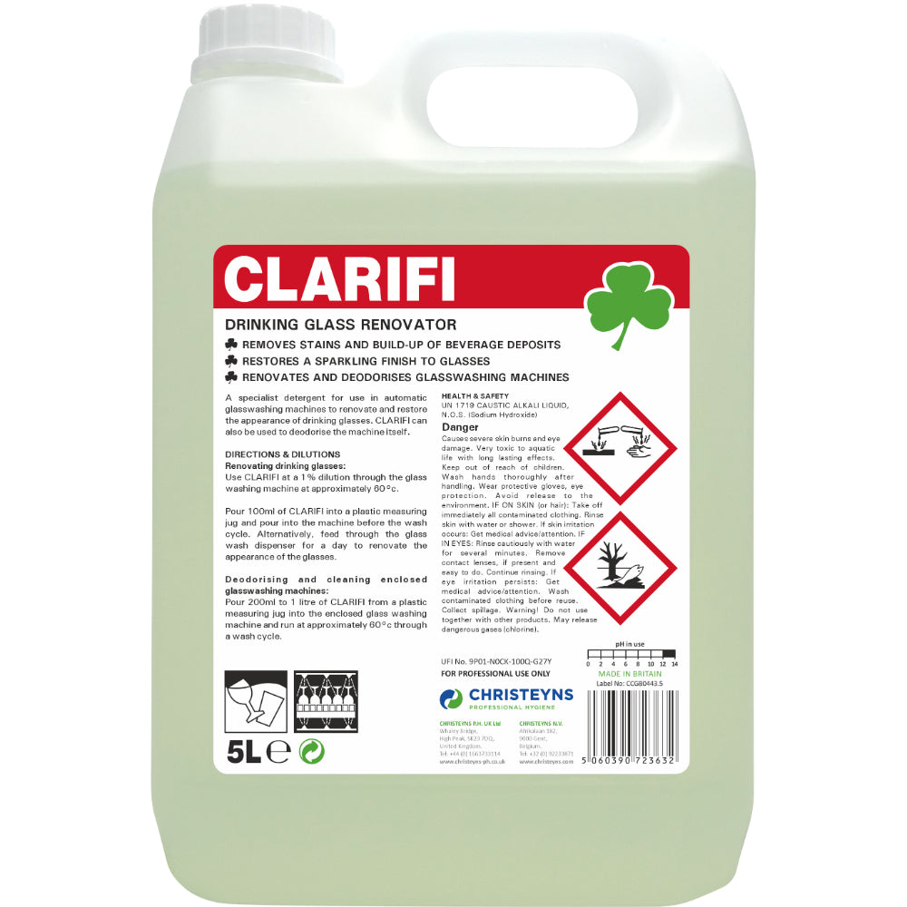 Christeyns CLARIFI Drinking Glass Renovator 5L