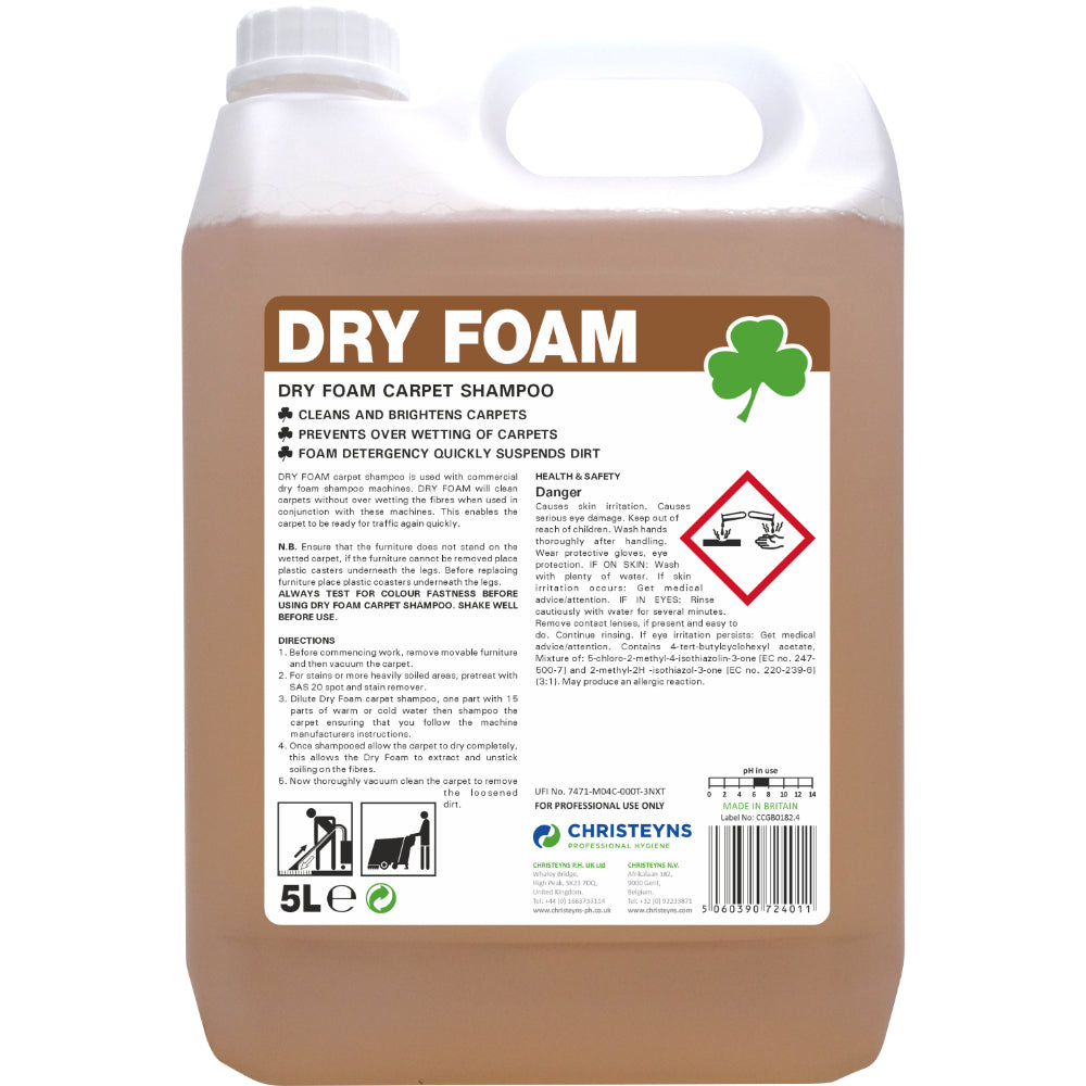 Christeyns DRY FOAM Carpet Shampoo 5L