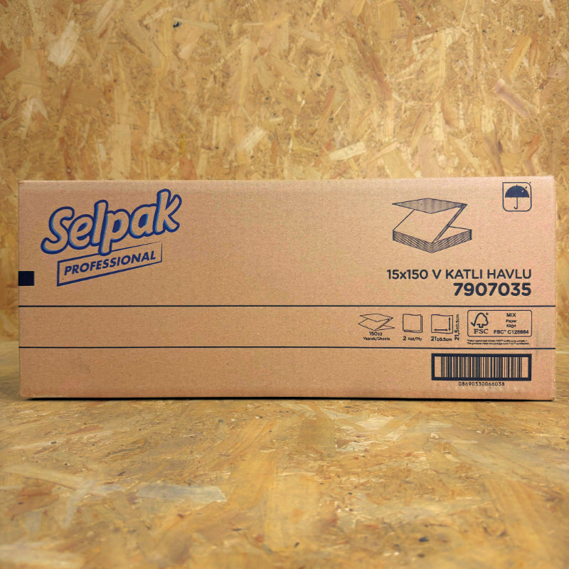 Pallet of 2ply Selpak Professional Hand Towel V Fold - 2250 Sheet