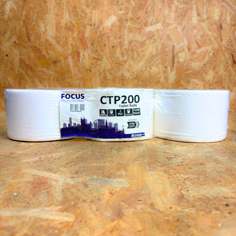 2Ply Centrefeed Toilet Roll - 200m x 118mm - 6 Rolls