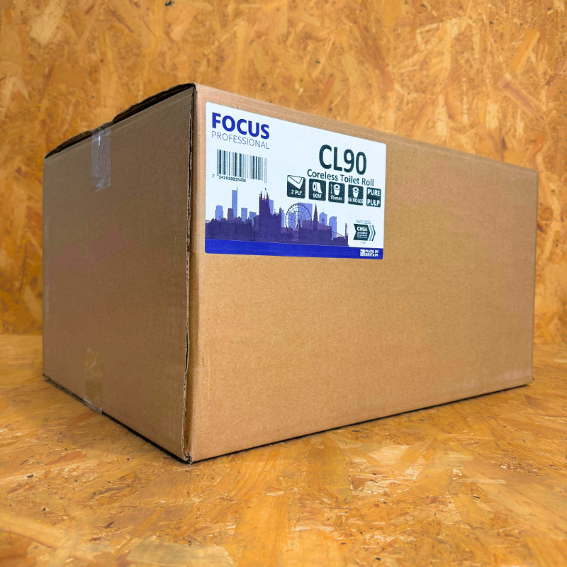Pallet of 2Ply Coreless Toilet Roll - 90m x 95mm - 36 Rolls
