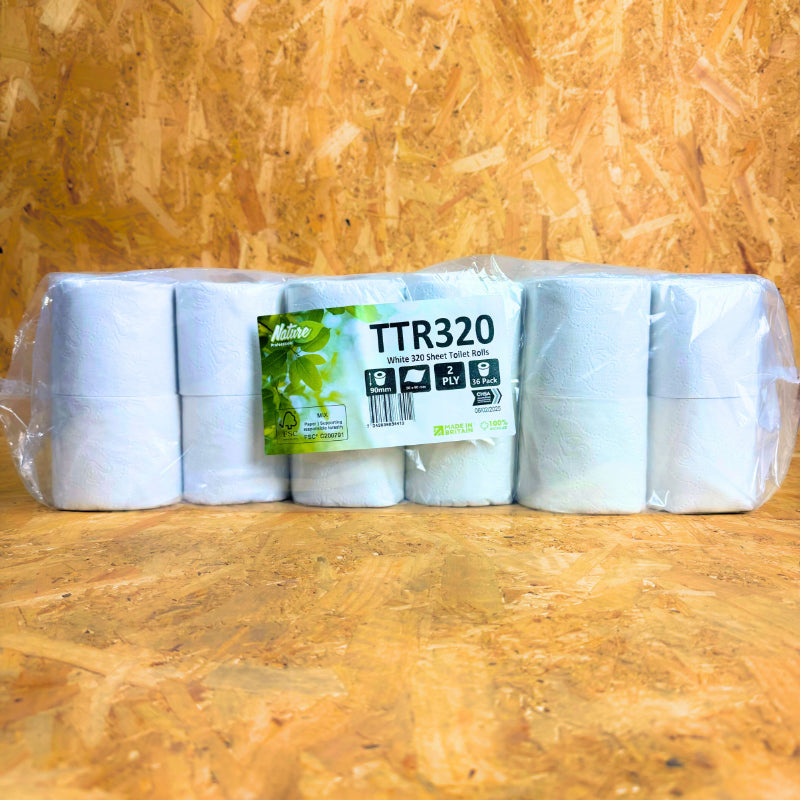 Pallet of 2ply Standard Toilet Roll - 32m x 90mm - Recycled - 36 Rolls