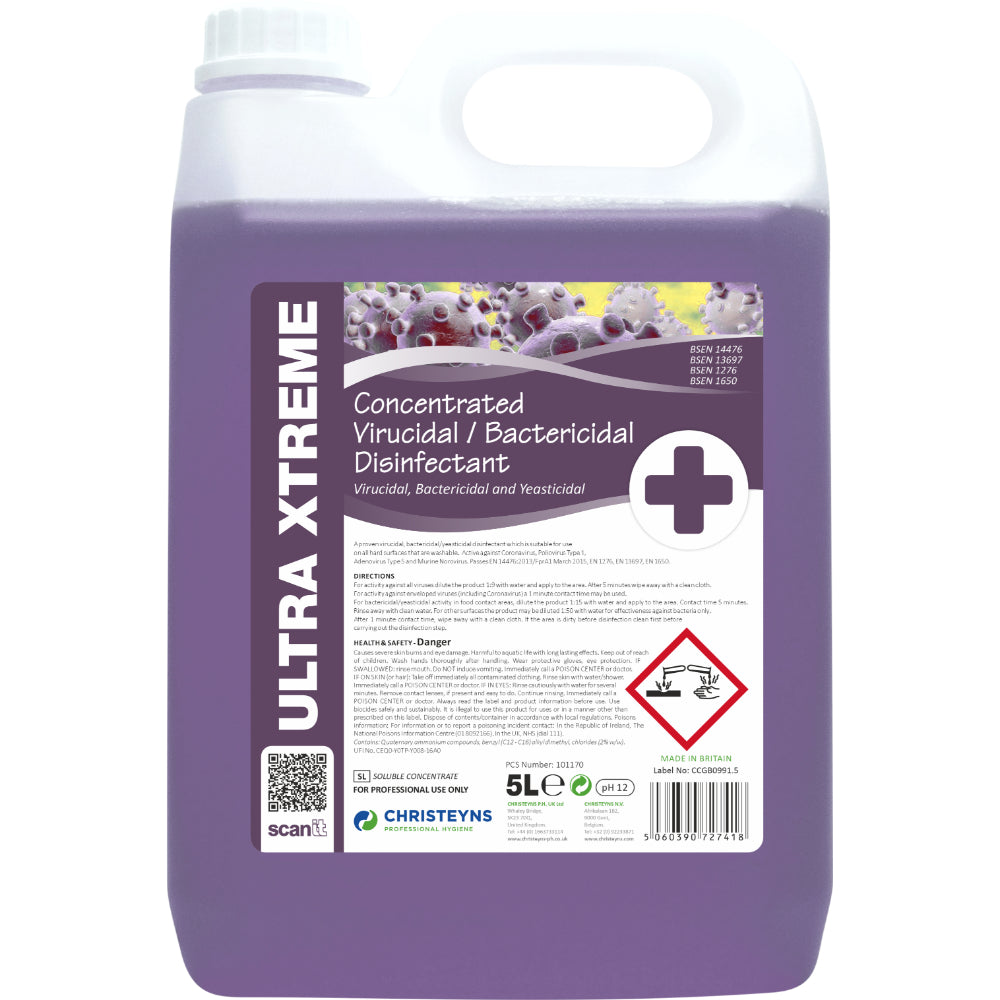 Christeyns ULTRA XTREME Virucidal/Bactericidal Disinfectant