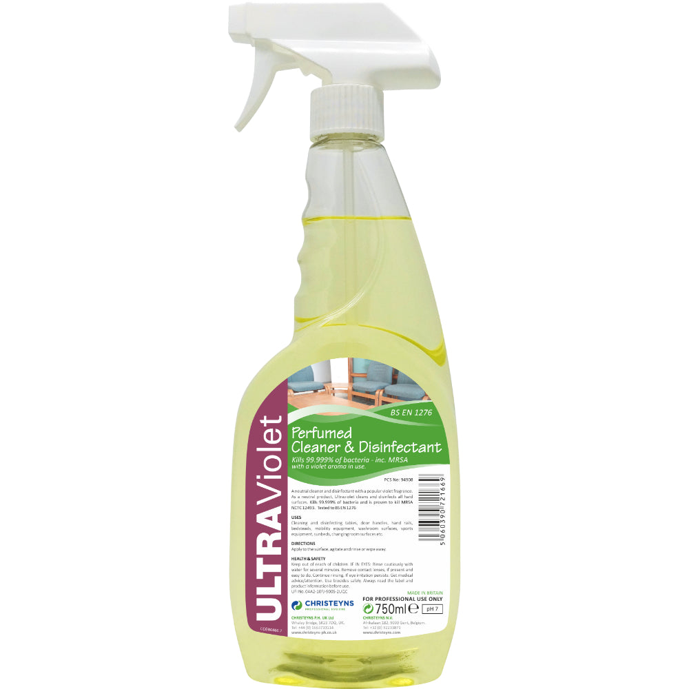 Christeyns ULTRAVIOLET RTU Cleaner and Disinfectant 750ml