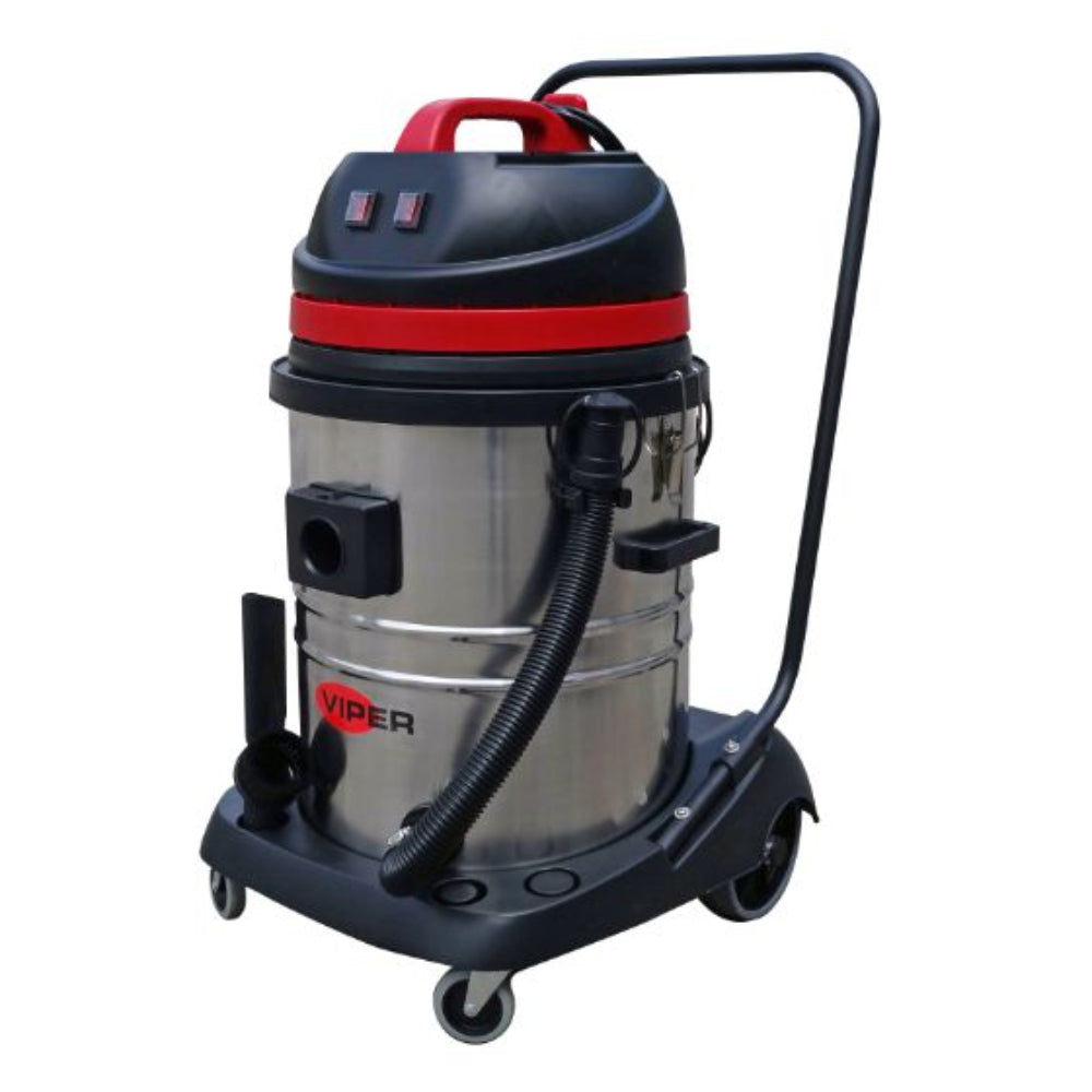 VIPER LSU255 Wet and Dry Vacuum - Double Motor - Steel